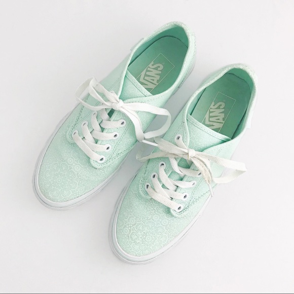 Vans Shoes - Vans Authentic Floral Lace Mint Low Sneakers